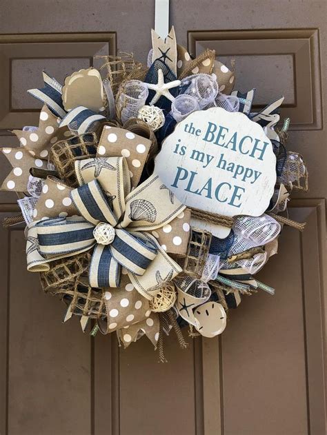 Beach Themed Wreath Beach Decor Beach House Wreath Beach Etsy