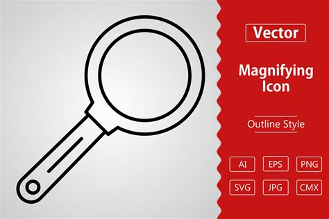 Vector Magnifying Glass Outline Icon Des Graphic By Muhammad Atiq