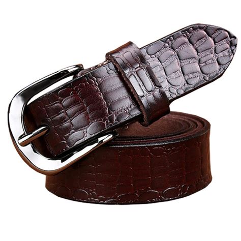 2016 New Fashion Belts for women Genuine leather belt woman High quality Designer Crocodile Cow ...