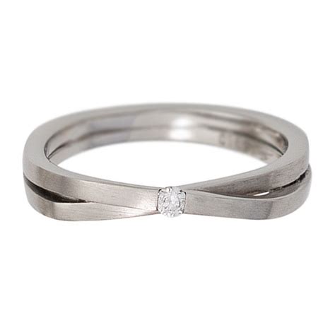 Platinring Mit Einem Diamant Vorsteckring Platinschmuck Trauringe