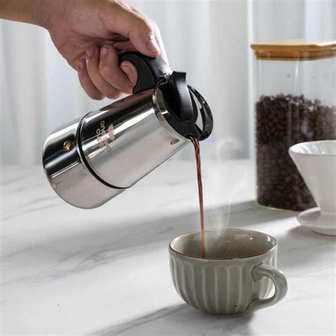 Jual Moka Pot Espresso Coffee Maker Stovetop 4 Cup 200ml Z20 Grinder