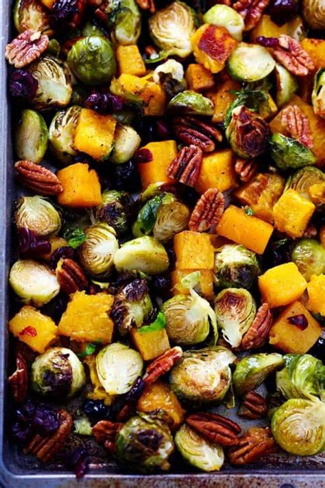 Maple Roasted Brussels Sprouts And Butternut Squash The Recipe Critic