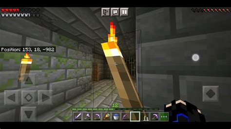 Minecraft Torch Glitch How To Add Torch In Left Hand Minecraft Pocket Edition Pe Tainu Gaming