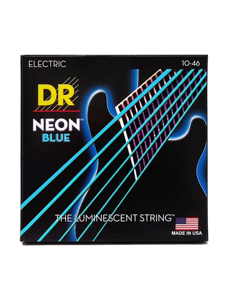 Dr Neon Blue Cuerdas Guitarra El Ctrica Cuerdas Medium Azul