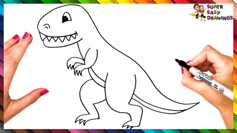 Comment Dessiner Un Dinosaure Etape Par Etape Dessin De Dinosaure Facile