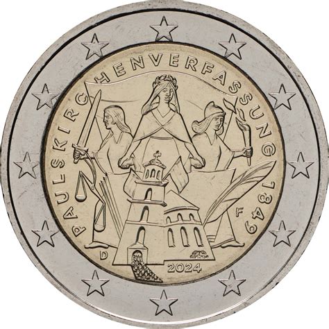 2 Euro Paulskirchenverfassung 2024 F Bfr Deutschland