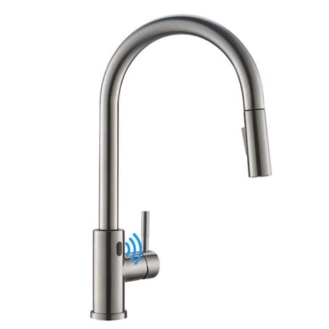 Fapully Touchless Single Handle Pull Down Sprayer Kitchen Faucet Smart Pull Out Kitchen Faucet