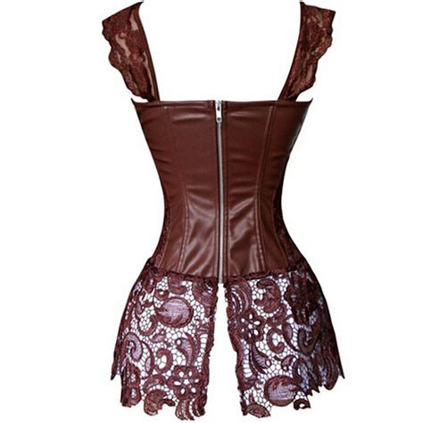 Women Sexy Faux Leather Corset Top Bustier Burlesque Costume Plus Size Lingerie Ebay