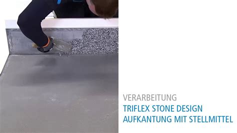 Triflex Stone Design Aufkantungen Mit Stellmittel Youtube