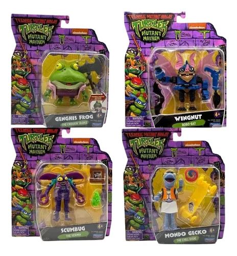 Tmnt Mutant Mayhem Mondo Gecko Genghis Frog Wingnut Scumbug Envío Gratis