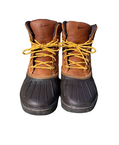 NIKE ACG WOODSIDE Brown Leather DUCK BOOTS Men’s Siz… - Gem