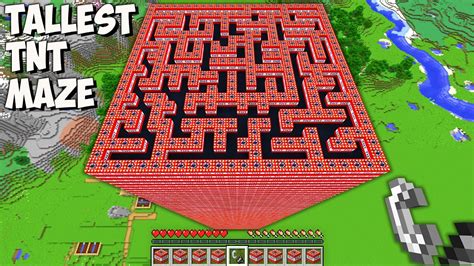 I Found Super Secret Giant Tnt Tunnel In Minecraft This Is The Tallest