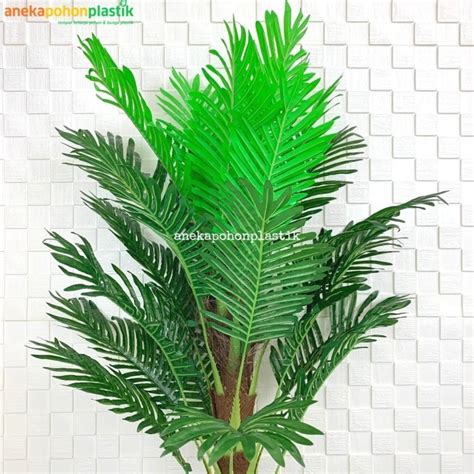 Jual Pohon Daun Palem Sikas T Cm Latex Artificial Pot Dasar Tanaman