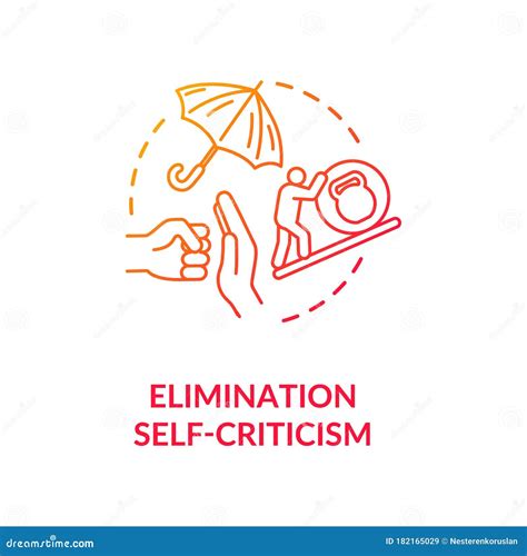 Self Criticism Elimination Concept Icon Stock Vector Illustration Of