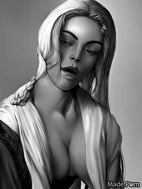 Porn Image Of Close Up Baroque Fairer Skin Wife Lipstick Braided Hair Topless Created By AI