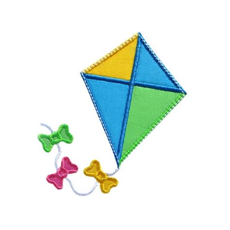 Kite Bows Applique Machine Embroidery Digital Design Flying Summer Fun ...