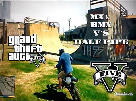 MX BMX V S HALF PIPE LOCATION GTA V PS3 GAMEPLAY YouTube