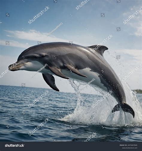 Graceful Dolphin Leaping Out Water Stock Photo 2471607845 | Shutterstock