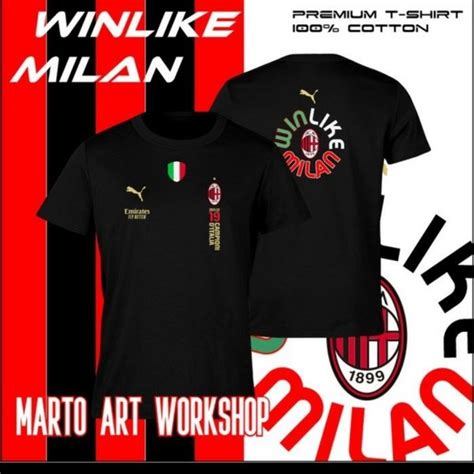 Jual Kaos Ac Milan Juara Serie A Ac Milan Scudetto Tshirt Cod