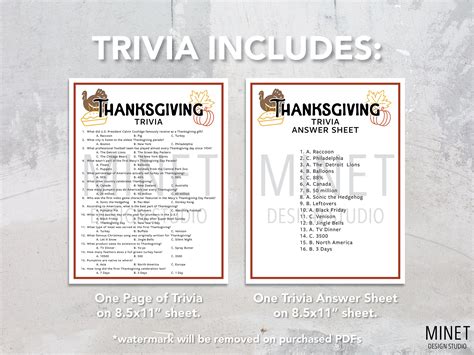 Thanksgiving Trivia Thanksgiving Trivia Game Printable Thanksgiving ...