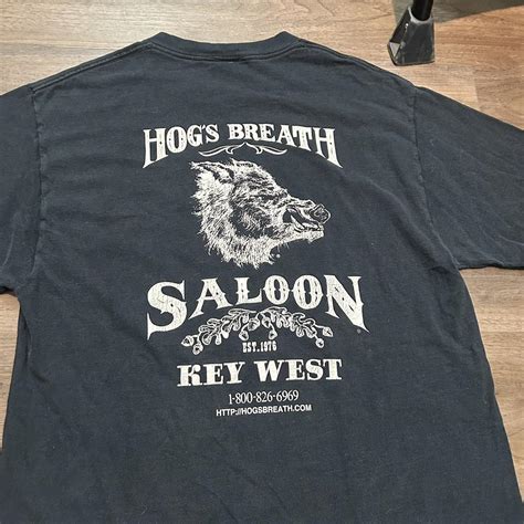 Vintage Y2k 2000s Hogs Breathe Saloon Biker Bar T Depop