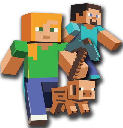 Minecraft Trois Personnages Png Transparents Stickpng