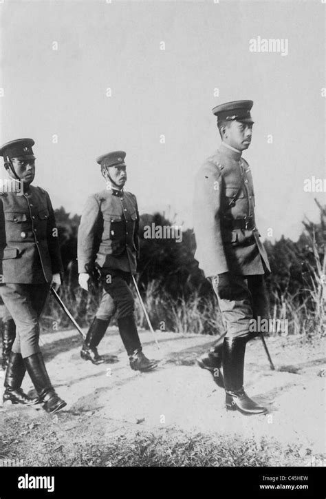 Emperor Hirohito During A Maneuver Stock Photo Alamy