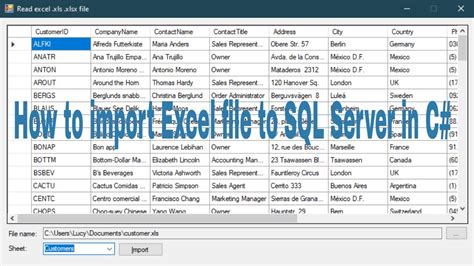 C Tutorial Import Data From Excel To Sql Server Foxlearn Youtube