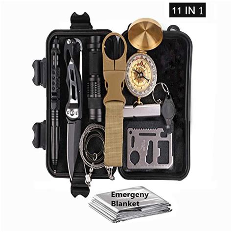 Jual Survival Kit 11 In 1 Multifunctional First Aid SOS Tools Box