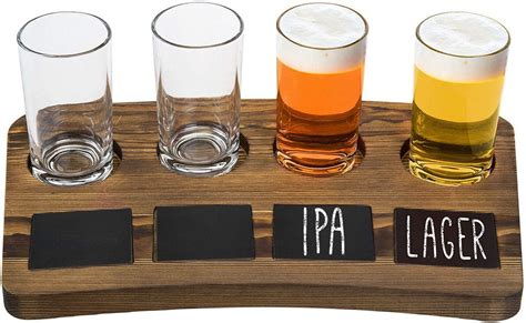 Myt Beer Tasting Flight Sampler Set Four 6 Oz Pilsner Pub Glasses