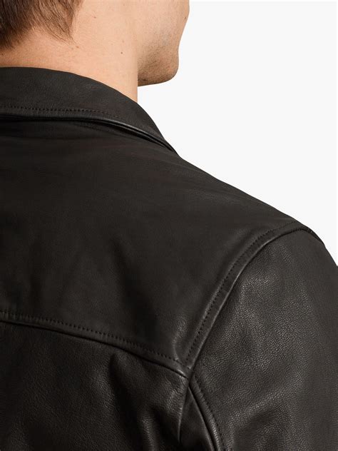 Allsaints Lark Leather Jacket In Black For Men Lyst