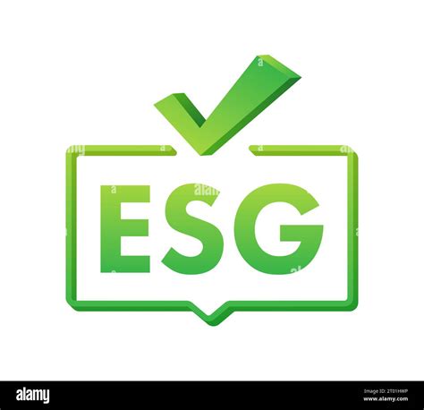 Esg business company criteria. Icon on green backdrop. Esg ...