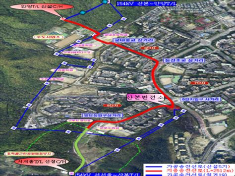 군포도심을 통과하는 송전선로 지중화사업 계획도 오마이포토