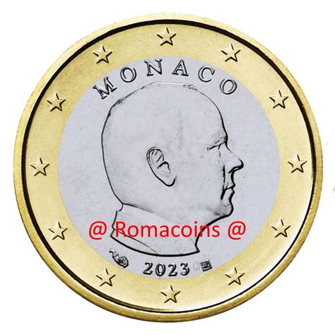 1 Euro Monaco 2023 Unc Uncirculated Coin Romacoins