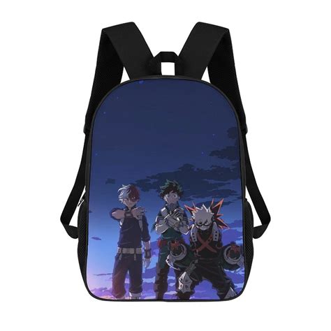 My Hero Academia 17 Inch Large Capacity Backpackcasual Travel Backpack