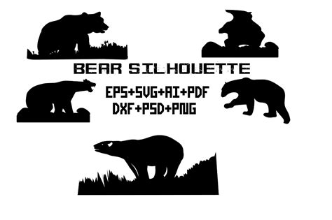 Bear Silhouette SVG Bundle Graphic by Ripon Sarkar · Creative Fabrica