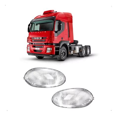 Juego Faro Visera Ovalado Para Iveco Stralis Cursor Tector