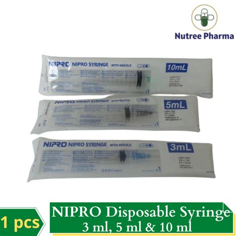 Jual Spuit NIPRO Syringe Disposible Alat Suntikan 3 ML 5 Ml 10 Ml