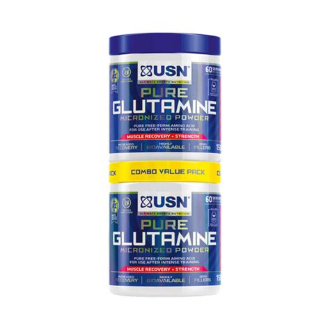 Usn Pure Glutamine Micronized Powder Unflavoured Bulk Value Pack 300g