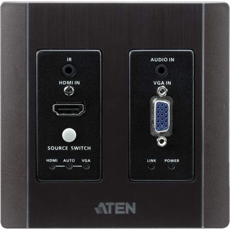 ATEN HDMI VGA HDBaseT Transmitter With US Wall Plate