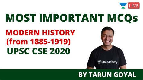 Most Important Mcqs On Modern History From Upsc Cse