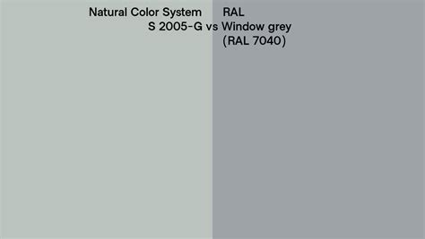 Natural Color System S 2005 G Vs Ral Window Grey Ral 7040 Side By