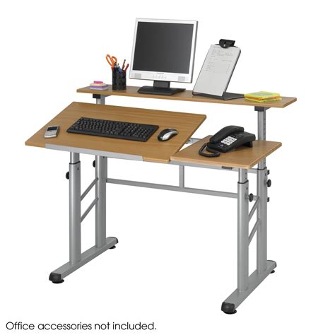 Height Adjustable Split Level Drafting Table Safco Products