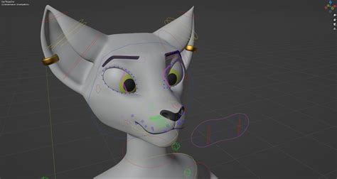 Darla Anthro Cat 3d Model Rigged Cgtrader