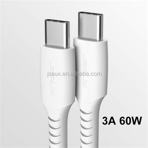 Jsaux 2021new Tpe 22awg Tin Copper 60w 3a Pd Fast Charging Usb C Data Charging Type C Cable