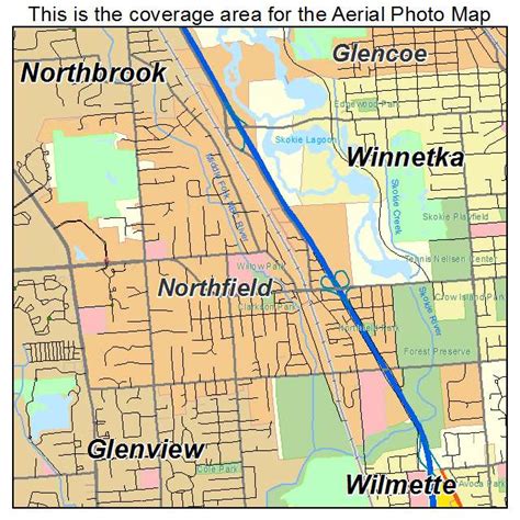 Aerial Photography Map of Northfield, IL Illinois