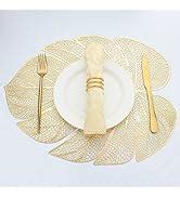 Amazon Evevda Gold Round Placemats For Dining Table Set Of