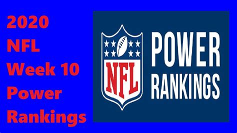 2020 Nfl Week 10 Power Rankings Youtube