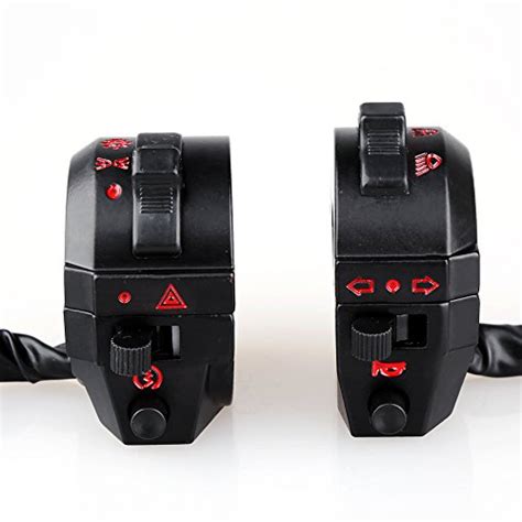 Qiilu Motorcycle Turn Signal Switch 1 Pair Motorcycle Handlebar Switch