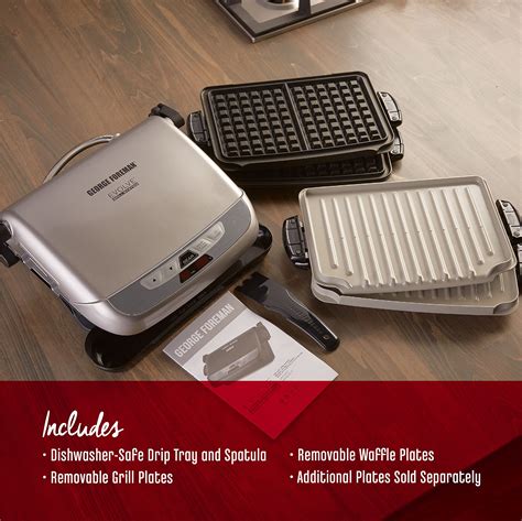 George Foreman Grp4842p Multi Plate Evolve Grill With Ceramic Grilling